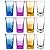 Macepason 12 Pieces Acrylic Shot Glasses Set - 4 Colors, 1.2 Ounce Capacity for Tequila, Shooter, Cocktail, Spirits and Liquors