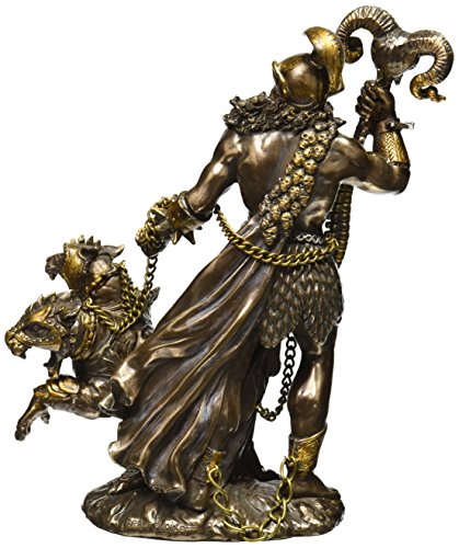 Estatua Hades Dios Inframundo con Perro Cerbero miniatura 3