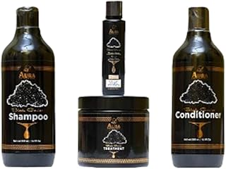 مجموعة معالجة الشعر بالكافيار الأسود مكونة من 4 قطع من اورا بروفيشنال