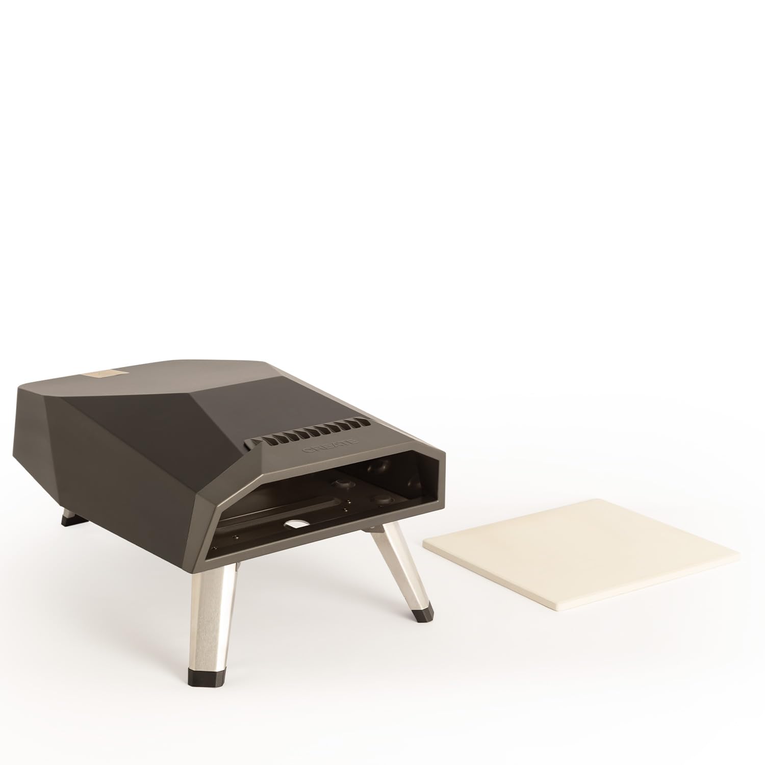 CREATE PIZZA MAKER PRO 40,6 cm (16 inch) draagbare gasoven / roestvrij staal en steen, inklapbare poten, flame-outsysteem, snel koken bij max. 500 °C, pizza 40 cm