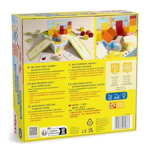 Image of HABA My Very First Games - Block by Block Toddler Construction Building Game for Ages 2+