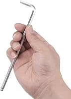 Vista 5 de uxcell Llave hexagonal de extremo de bola de 1/4", herramienta de reparación de brazo largo en forma de L 40Cr, SAE 5 piezas