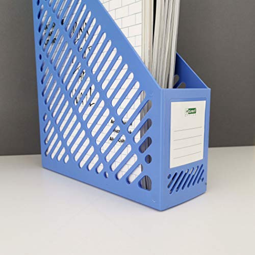 Classeurs à revues pour libérer votre bureau | Solution de rangement papier vertical bleu A4 - 4