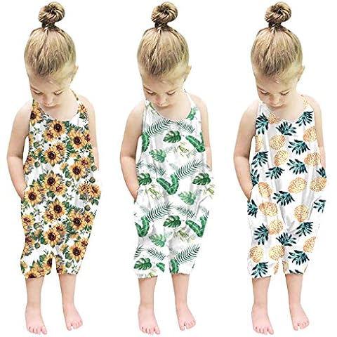 Kids Floral Print One Piece Romper Cover