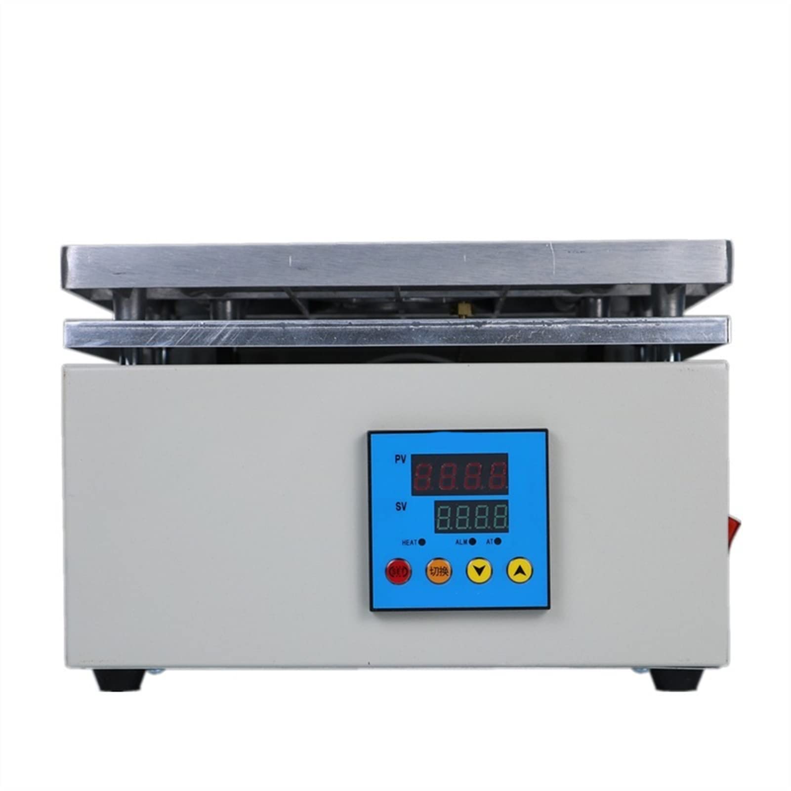 Kochplatte, Labor Vorheizplattform Intelligente Digitale Anzeige Temperaturregelung Edelstahl Elektrische Heizplatte Elektrische Heizung Konstant Temperatur Heizungsplatte(200x140mm)
