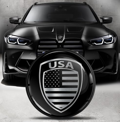 Image of Biomar Labs 82mm Car Bonnet Badge Compatible with BMW 51148132375 - Replacement BMW Badge Emblem for Bonnet or Boot EO (EO 4)
