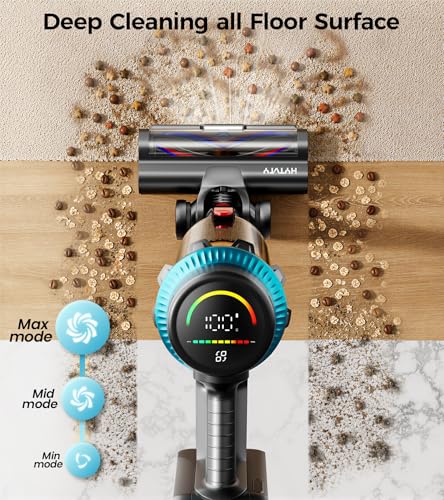 Image of Cordless Vacuum Cleaner, 650W /60Kpa /70 Mins Cordless Stick Vacuum, Self-Standing Wireless Vacuum with LED Displsy, 1.8L Dust Cup, Anti-Tangle Vacuum Cordless, Vacuum Cleaners for Home /Pet Hair /Carpet