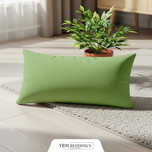 Image of YRM Bedding's - Egyptian Cotton 600TC Pillow Cover | Premium Pillowcases | Luxury Bedding-Export Collection | High Thread Count Durable & Breathable Covers - Sage Green | [18''x32''] Inches