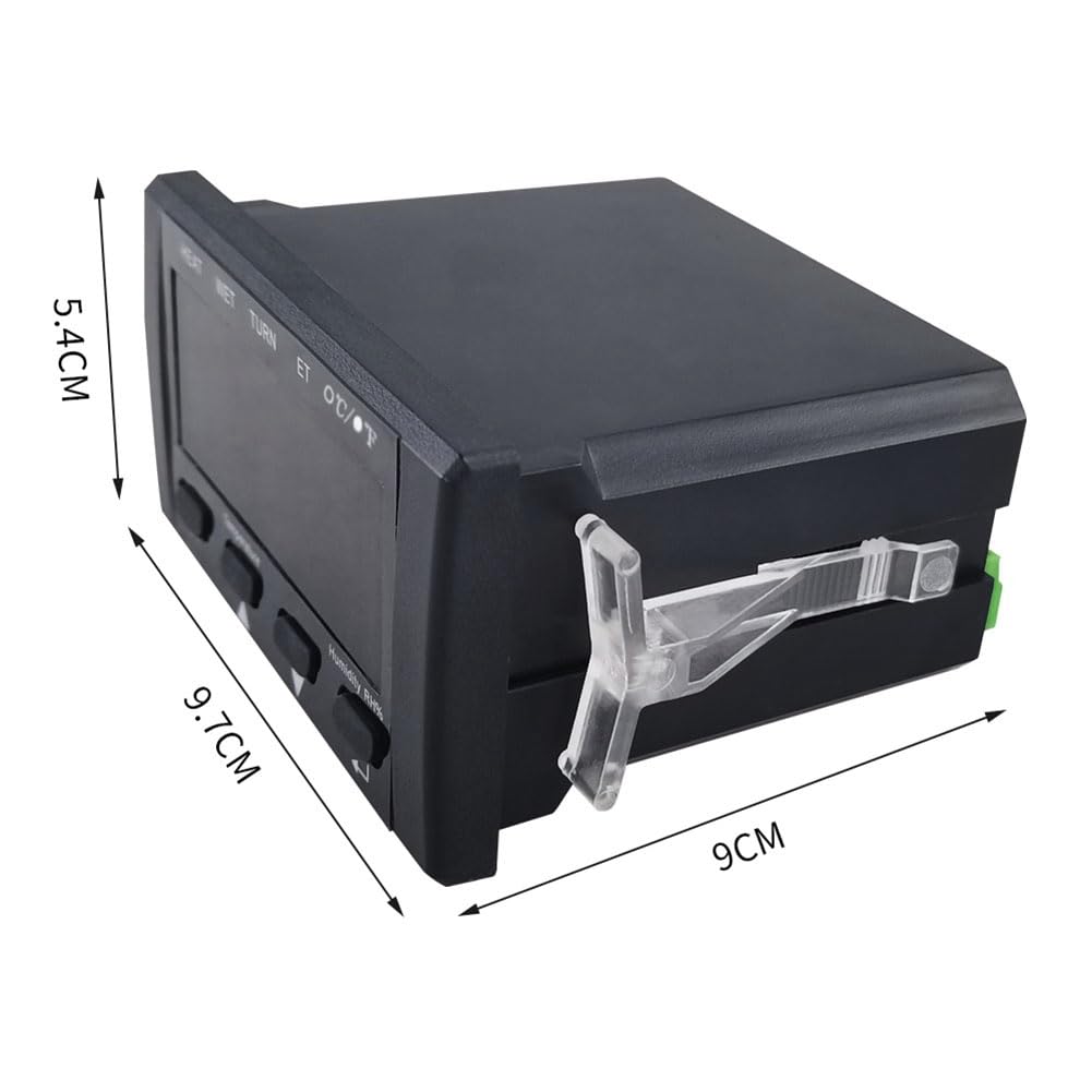 Control de Temperatura y Humedad del Termostato de Incubadora HT-10 con Indicador de HumidificacióN y Calentamiento 110-220V Negro