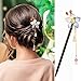 6 Pieces Chinese Traditional Flower Hair Sticks Vintage Wooden Hairpin Handmade Chinese Hair Stick Hair Chopsticks Flower Hair Styling Pins for Women Girls (Classic Style)