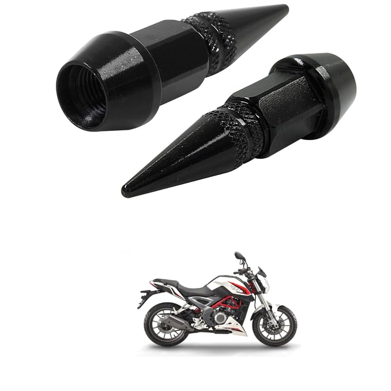 LOVMOTO Universal Spiked Valve Caps,Aluminum Alloy Dustproof and Waterproof Tire Valve Stem Caps, Suitable for Cars, Trucks and Motorcycles (2PCS Black) Comfortable with TN-T 25-image-40