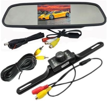 BW® 4.3 Inch LCD Car Rearview Mirror Monitor License Plate IR Night Reversing Parking Waterproof Camera System