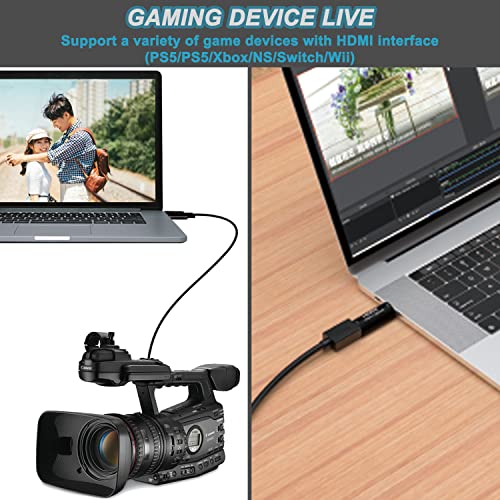 Amzhrly 4K Hdmi To Usb 3.0 Video Capture Card 1080P 60Fps Cam Link Card Game Capture Card Adapter Screen Record Capture Device For Streaming, Gaming, Video Conference, Teaching, Live Broadcasting #TOP4