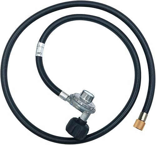 Miniatura 7 de Regulador adaptador de tanque de propano Acesidn de 5 pies con manguera para tanque de 20 libras, manguera de parrilla a tanque de propano, parrilla