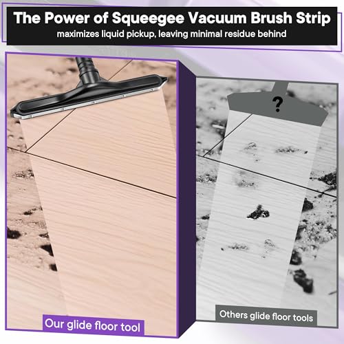 Image of Replacement Floor Tool Compatible with ProTeam 101446 E-Z Glide Backpack Vacuum,Compatible with Hoover C2401, 14 inch Multi-Surface Brush for Commercial Cleaner(1 Pack,Rubber Squeegee)