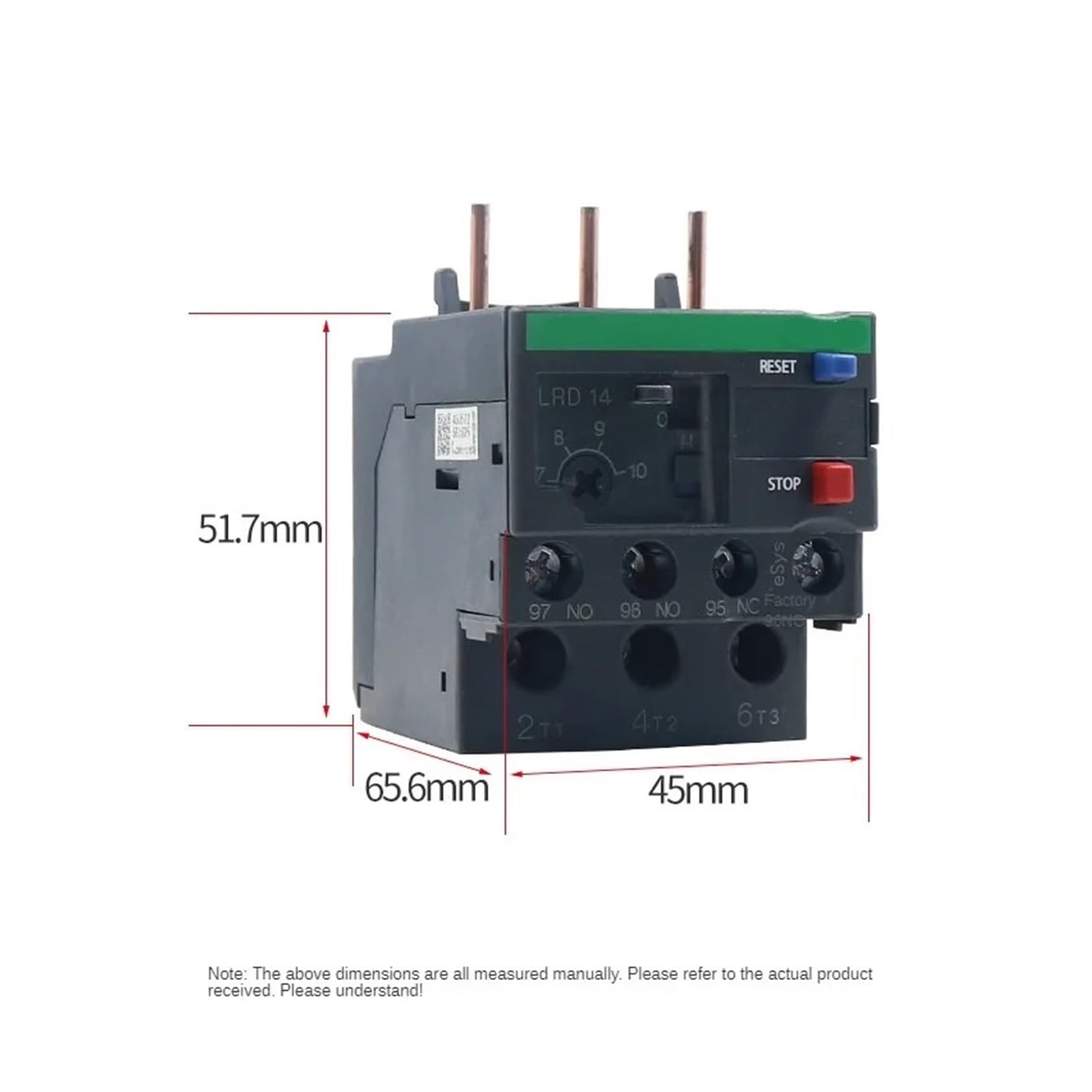 Thermisches Überlastrelais, kompatibel mit dreipoligen Schneider LRD-Serien 10A–32A(LRD21C)