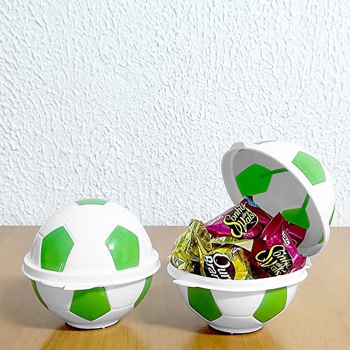 Pote de Lembranças Festa Infantil e Aniversário de Bola de Futebol (Kit 10 Unidades Verde)