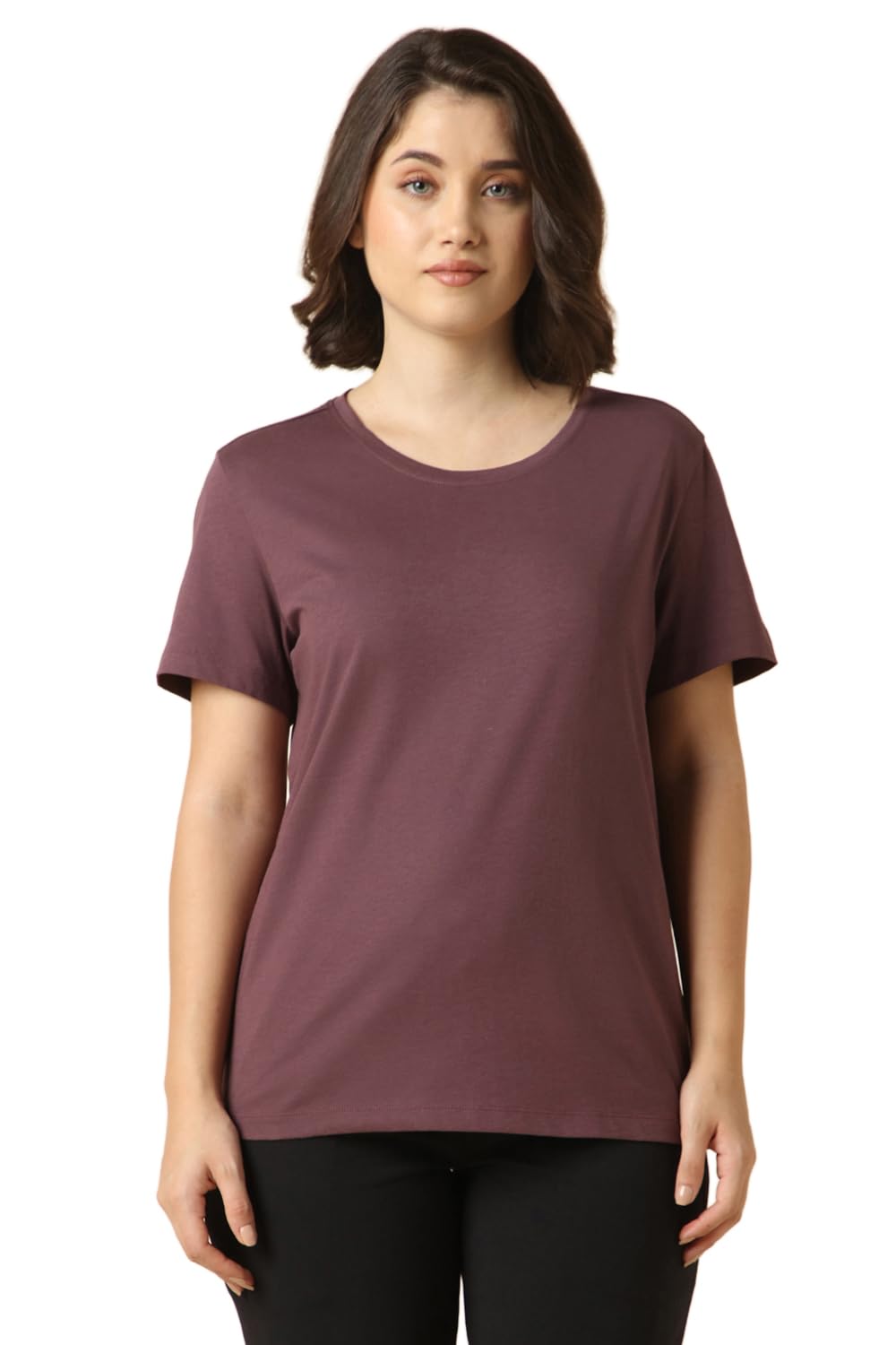 Van Heusen Women's Cotton Relaxed Fit Lounge T Shirt - Relax Fit, Round Neck, Short Sleeves - Review, Price and Buying Guide