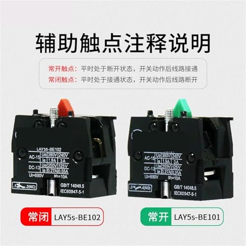 Interruptor de botón XB2-101 repara fallos de encendido LAY5s-BE101 abierto 3