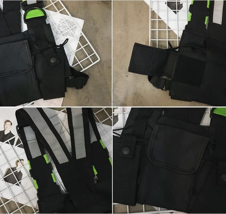 IRISFLY Radio Chest Harness Holder Vest Rig, Walkie Talkies Radio Chest Harness with Front Pouches and Zipper Bag - Image 6