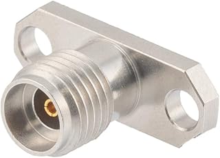 FMCN1650 2.92mm Female Connector Field Replaceable Attachment 2 Hole Flange .481 inch Hole Spacing 0.015 inch Pin with Metal Contact Ring