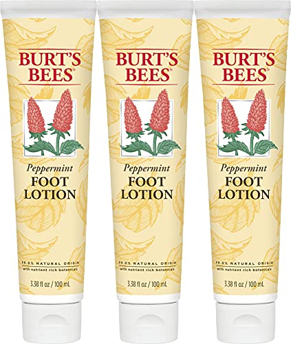 Burt's Bees Peppermint Oil Foot Lotion, 3.38 Oz - Pack Of 3 (Package May Vary) #TOP5