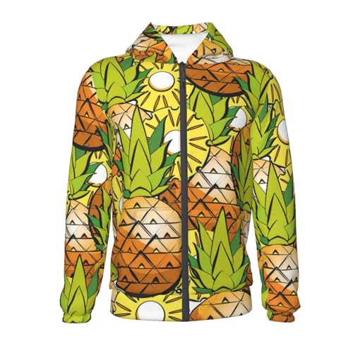 Tropical Summer Fruit Kids Pullover Hoodies Boys Zip Up Sweatshirts Girls Athletic Clothes with Pocket2
