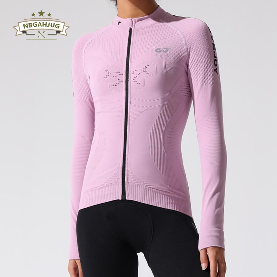 レディースMサイクリングジャージ パッド入りパンツセット 冬保温