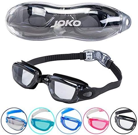 Swimming Goggles by JOKO . Swim goggles with Anti-Fog Layer & UV Protection. Watertight PC Lenses with 180° Clear Vision. Quick Adjust Strap System. Suitable For Adults, Men, Women & Teenagers