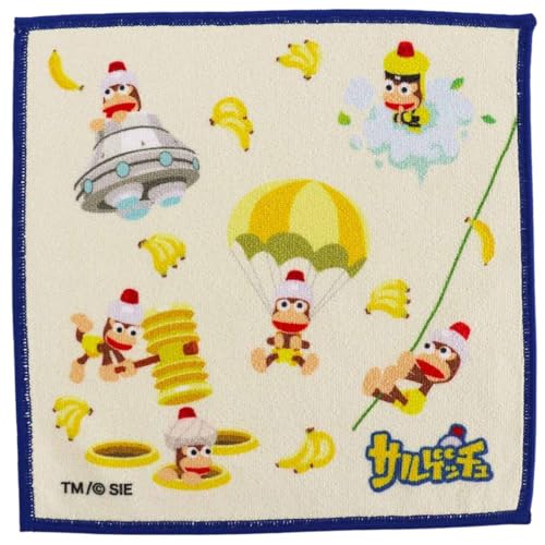 プレイステーション スマホ・メガネ拭き サルゲッチュ 紳士 メンズ タオル ハンドタオル 約20cm 000973-0002-01