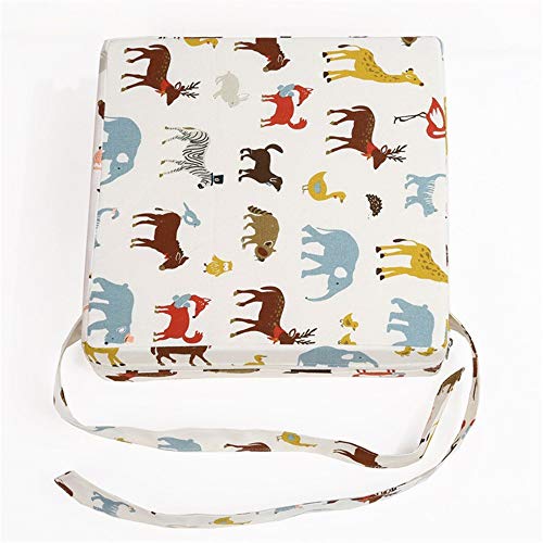 Asiento Elevador Búho Arnés Impreso Cojín Desmontable Asiento De Bebé Para Niños Almohadilla De Sujeción Silla De Almacenamiento De Viaje Silla De Comedor Para Bebés Pequeños (Blanco)