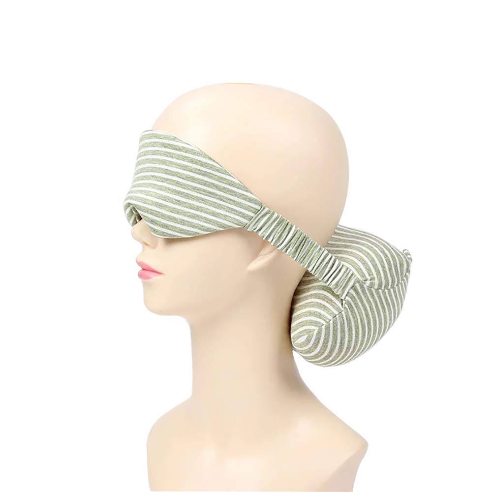 HSDCK 2-In-1 Sleeping Pillow with Eye Mask,Travel Pillow Eye Mask Neck Pillow for Plane Travel Accessory Office and School Napping,02