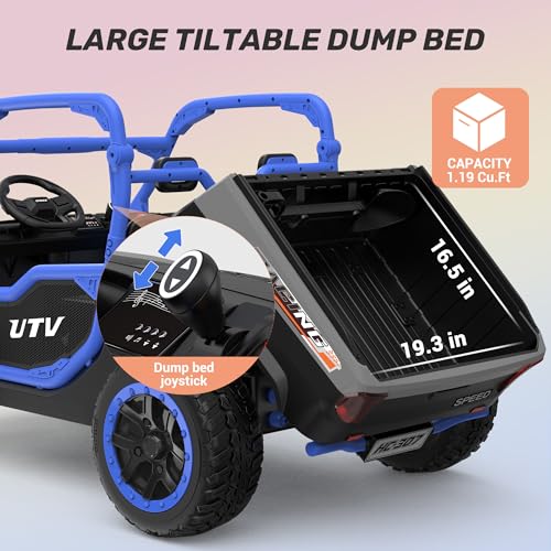 Image of ANPABO 24V Ride On Toys 2 Seater, 4x75W, w /Remote Control, Blue
