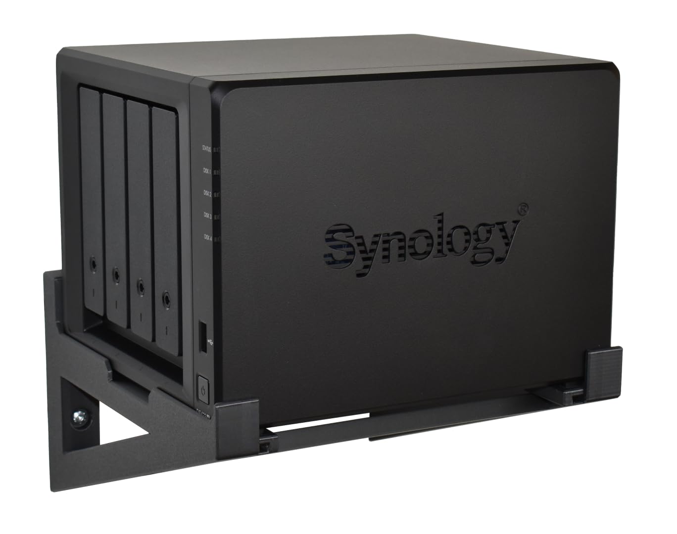 Wandhalterung passend für Synology Diskstation DS418, DS418play, DS420+, DS423+, DS425+, DS920+, DS923+, DS925+ Heavy Duty Wandkonsole inklusive Montagematerial.