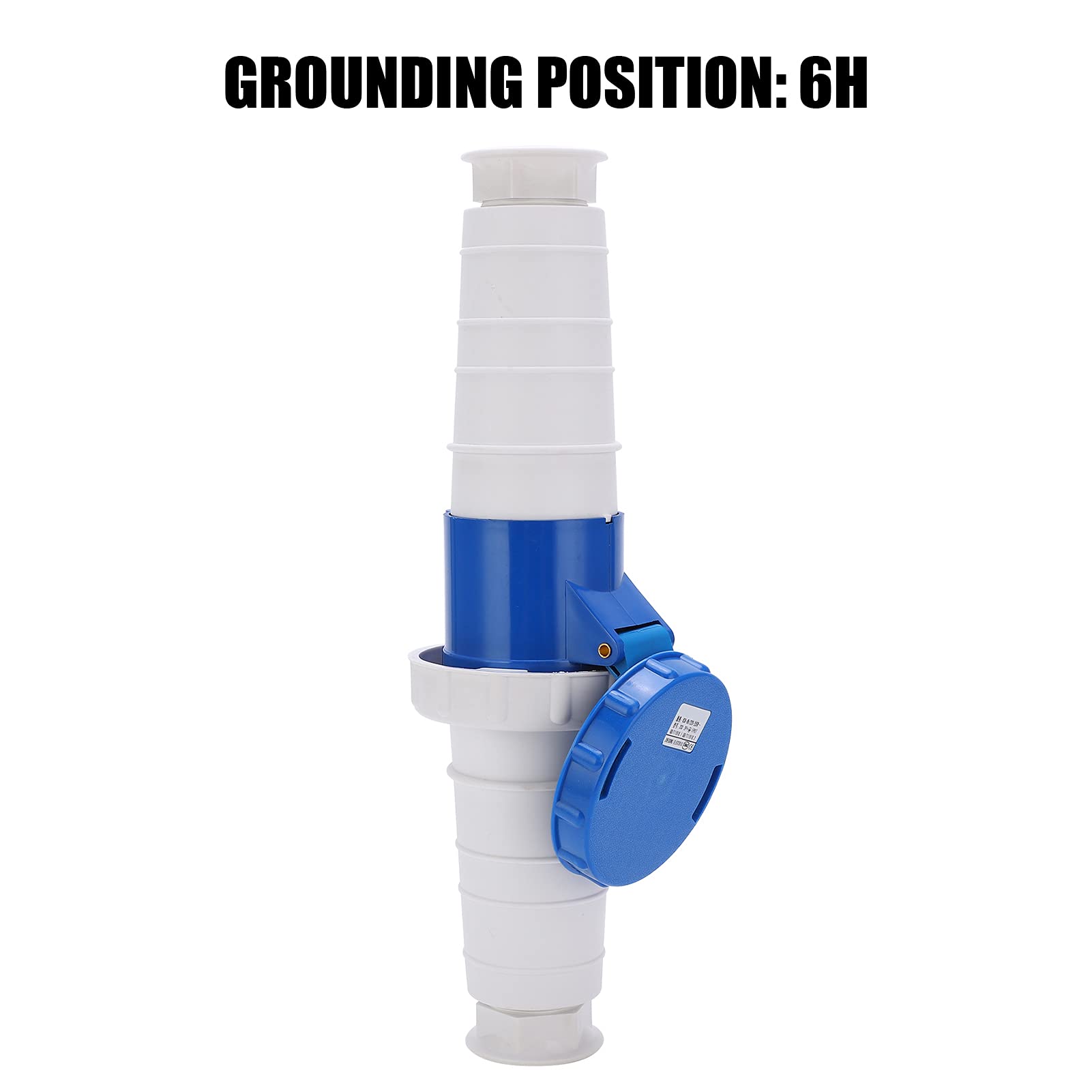 Couplage du connecteur CEE, bouchon de camping et embrayage, 3 Poly 220-250V 63A 6H IP67, 2 en 1 Adaptateur de courant Strong Blue pour le camping-car Caravan.