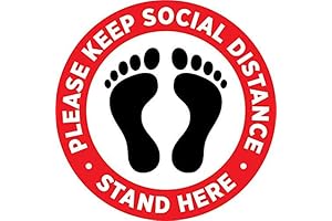 Social Distancing Floor Decals - Maintain a Safe Distance