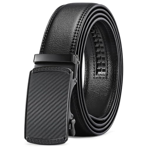 Business automatic buckle, men's genuine leather belt, cowhide, alloy button head