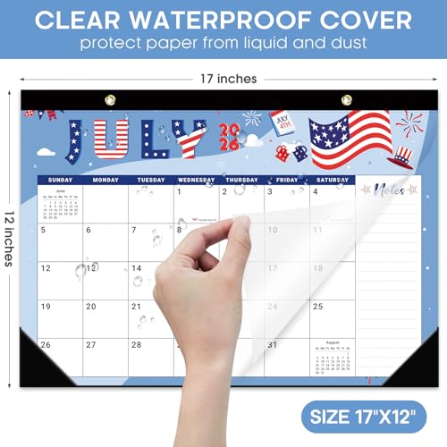 Image of Taja Desk Calendar 2026-2027, Jul 2026-Dec 2027, 18-Month, 17 inch x 12 inch
