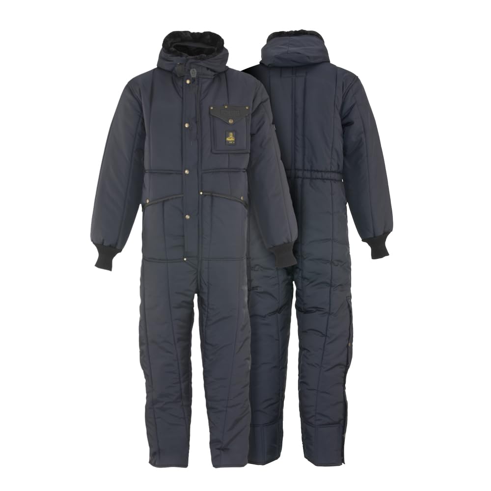 RefrigiWear Men's Iron-Tuff Insulated Coveralls with Hood -50F Extreme Cold Suit Comfort Rating