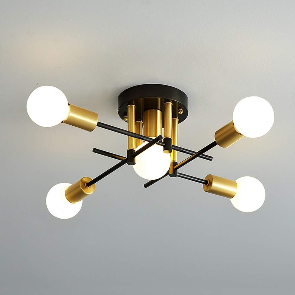 Lustre suspension moderne pour salon duplex et grand séjour créatif 5 lampes