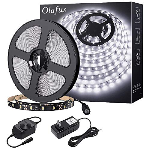 Olafus 16.4ft LED Vanity Mirror Light Dimmable, Daylight White LED Strip Lights Kit