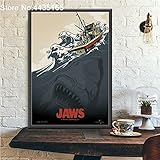 jaws movie poster hd IMAGEN NOBLE: lienzo no tejido premium, no tejido, impermeable