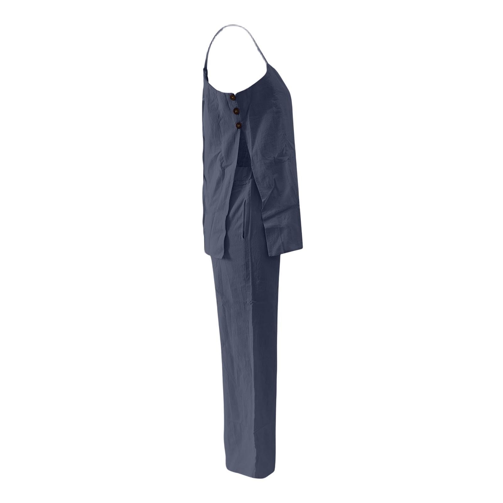 Ensemble Femme 2 Pièces Coton Haut et Pantalon Sweat et Pantalon Survêtement Jogging Sport Doux Respirant Confort A9