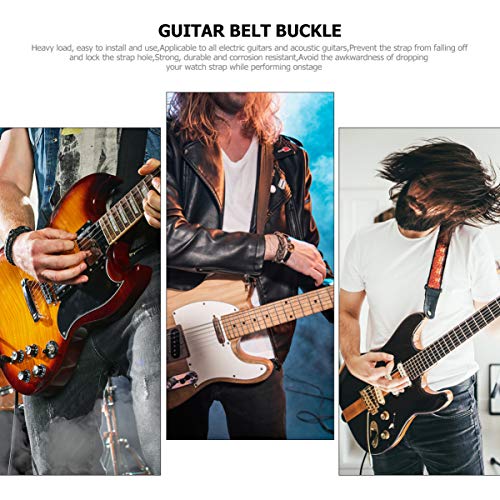 EXCEART 24Pcs Botões de Alça de Guitarra DIY Artesanal de Guitarra Parafuso de Parafuso de Cinto Blo