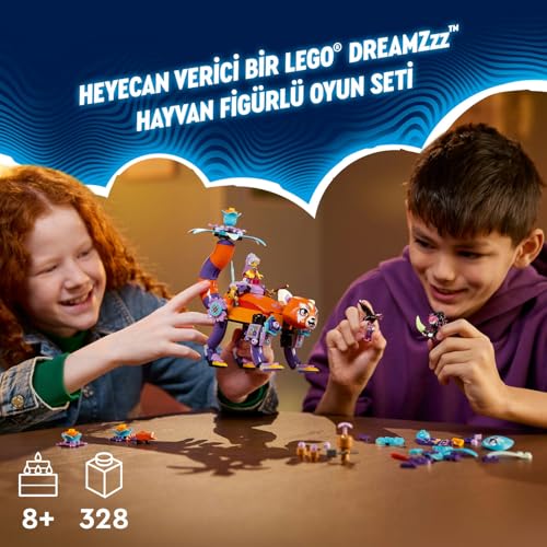 LEGO DREAMZzz Izzie'nin Düş Hayvanları 71481 – 8 Yaş ve Üzeri Kız ve Erkek Çocuklar için Minifigür ve Hayvan Figürleri İçeren Yaratıcı Oyuncak Yapım Seti, Çocuklar için Doğum Günü Hediyesi (328 Parça)