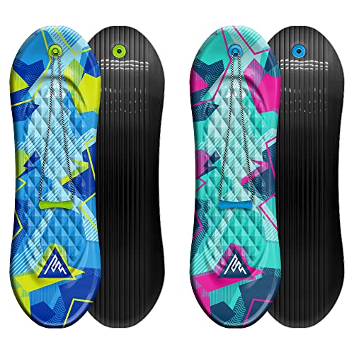 Artikfun Premium Foam Snowboard Sled 2-Pack | Tow Rope and