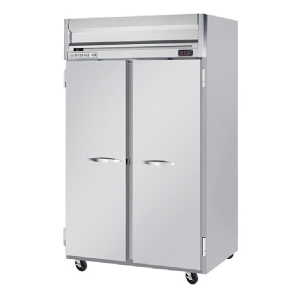 Beverage-Air HFPS2-1S Horizon Series Two Section Solid Door Reach-In Freezer 49 cu.ft. Capacity Stainless Steel Exterior and