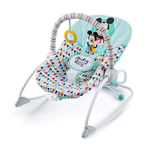 Disney Baby Mickey Mouse Happy Triangles Infant to Toddler Rocker