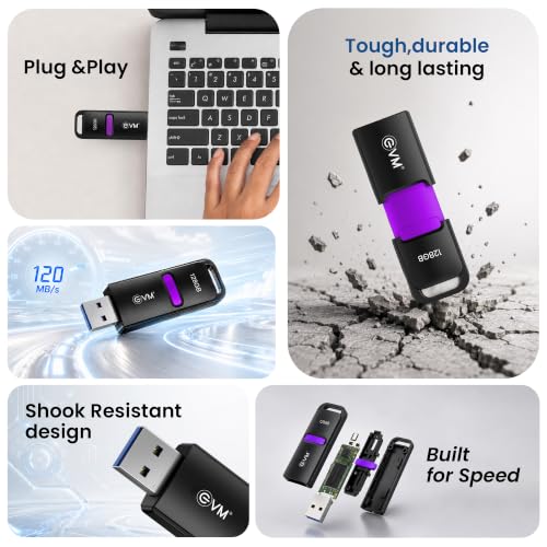 EVM Store पर जाएं EVM EnX 128GB USB 3.2 Gen 1 Flash Drive - Image 3