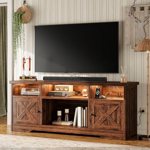 Coleshome Mueble TV Salon Mesa TV con Enchufe